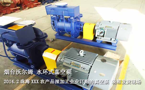2014.2珠海某農產(chǎn)品深加工企業(yè)四效廢熱玉米漿蒸發(fā)器配套水環(huán)式真空泵案例